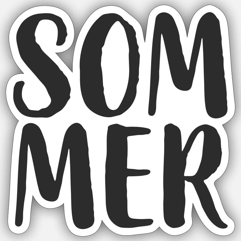 Summer Hand Lettering Style - Sticker size S (10 x 10 cm) - white matte
