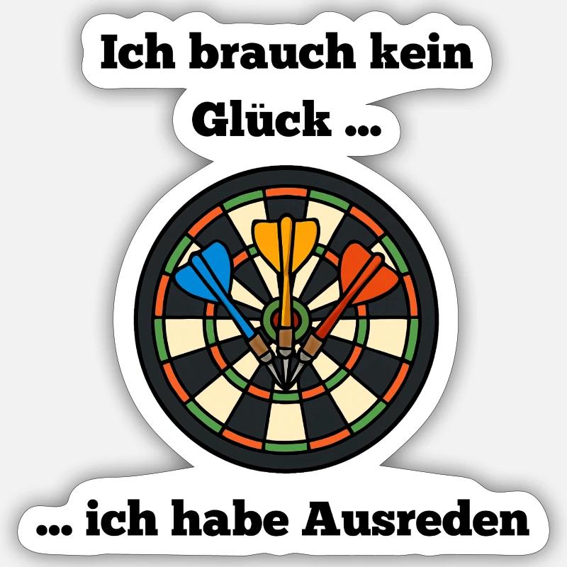 Motif coloré de cible de fléchettes Sticker taille S (10 x 10 cm)