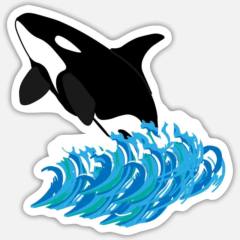 Orca Print - Sticker size S (10 x 10 cm) - white matte
