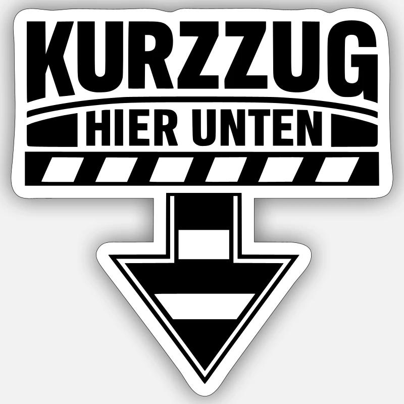 Short train U Bahn S Bahn funny Sticker size S (10 x 10 cm)