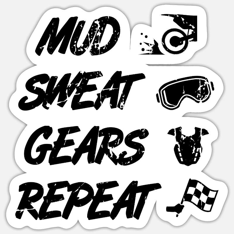 Motocross Routine Sticker Größe S (10 x 10 cm)