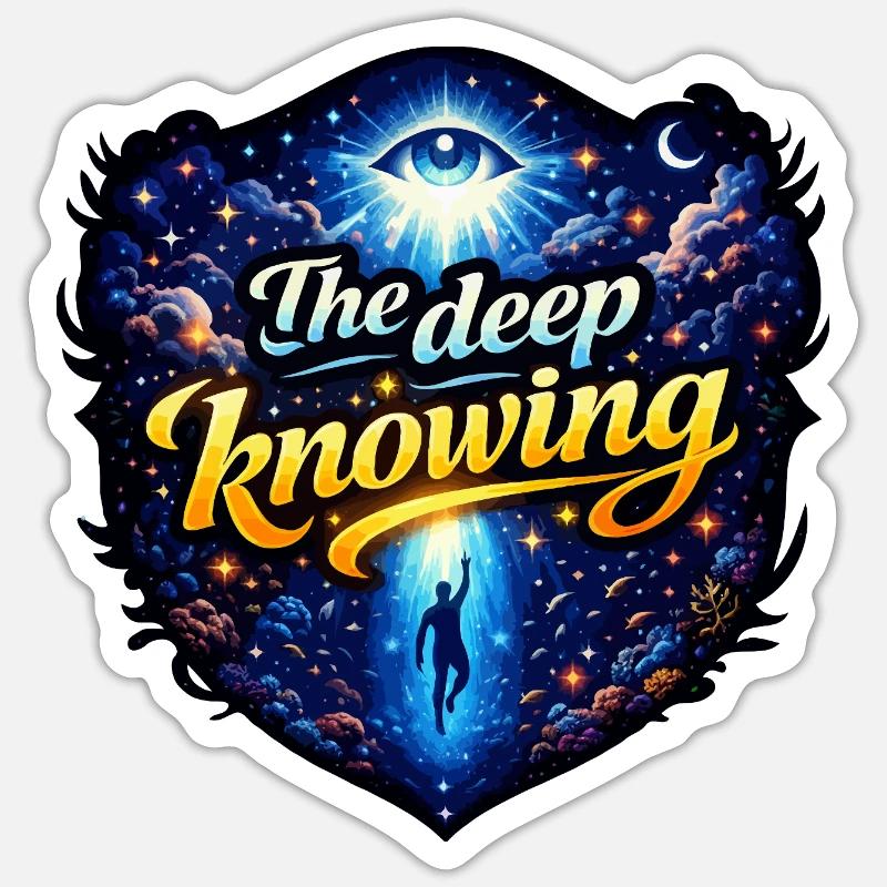 The deep knowing Sticker size S (10 x 10 cm)