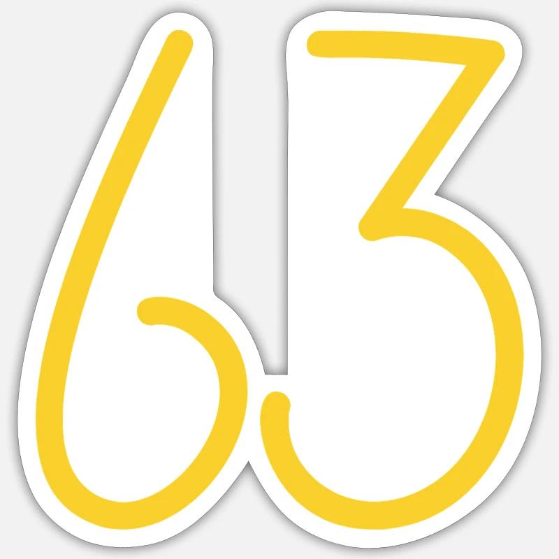 63 - Sticker size S (10 x 10 cm) - white matte
