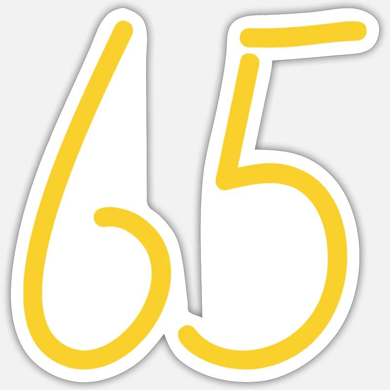 65 - Sticker Größe S (10 x 10 cm) - Mattweiß