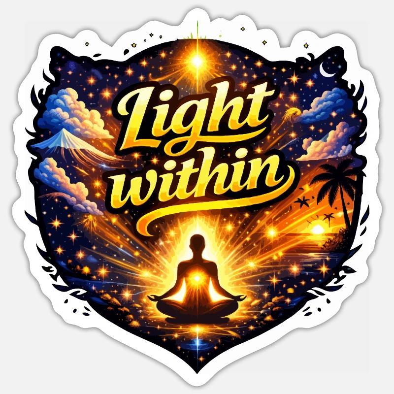 Lumière intérieure - Sticker taille S (10 x 10 cm) - blanc mat