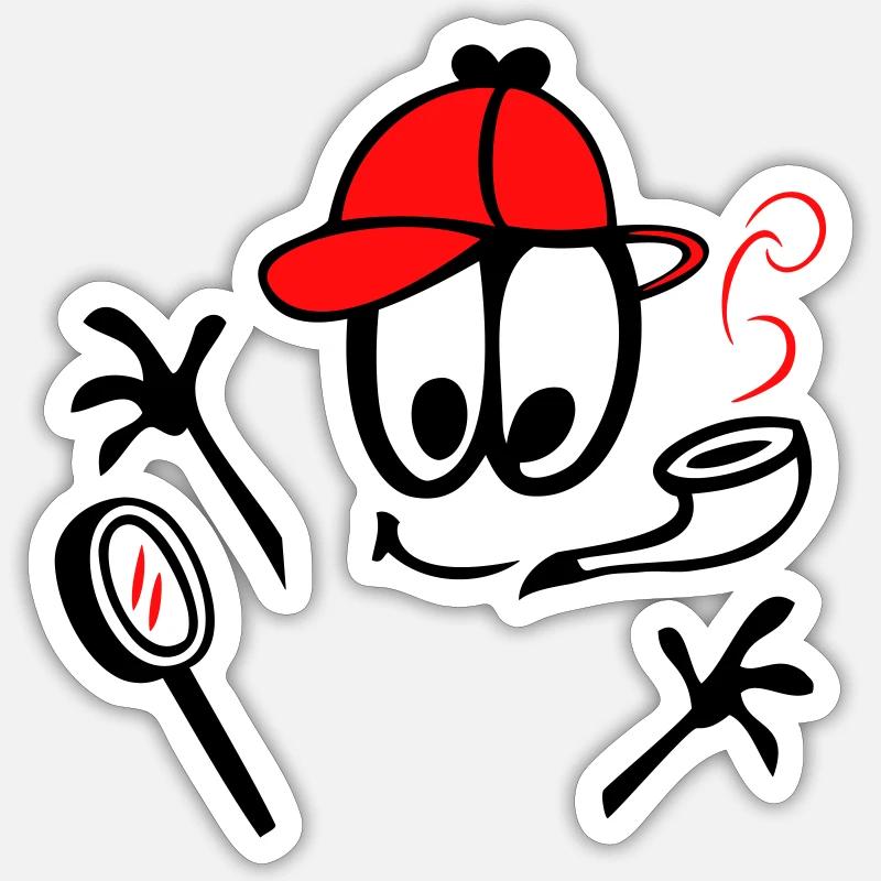 Detective with Whistle Sticker size S (10 x 10 cm)