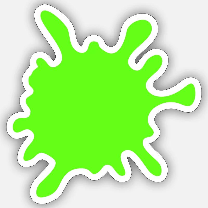Neon Splash Splatter - Sticker size S (10 x 10 cm) - white matte