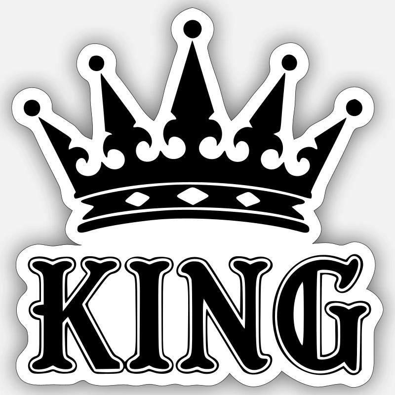 Crown king Sticker size S (10 x 10 cm)