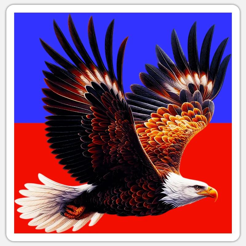 eagle - Sticker size S (10 x 10 cm) - white matte