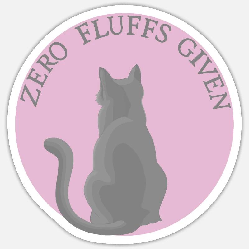 Cat with attitude - Sticker size S (10 x 10 cm) - white matte