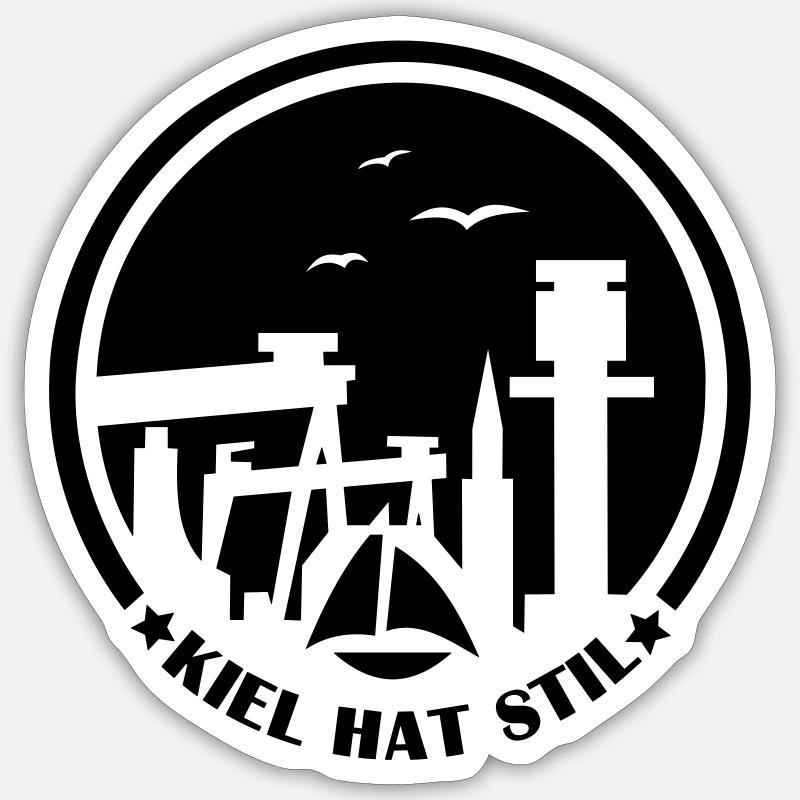 Kiel hat Stil - Sticker Größe S (10 x 10 cm) - Mattweiß