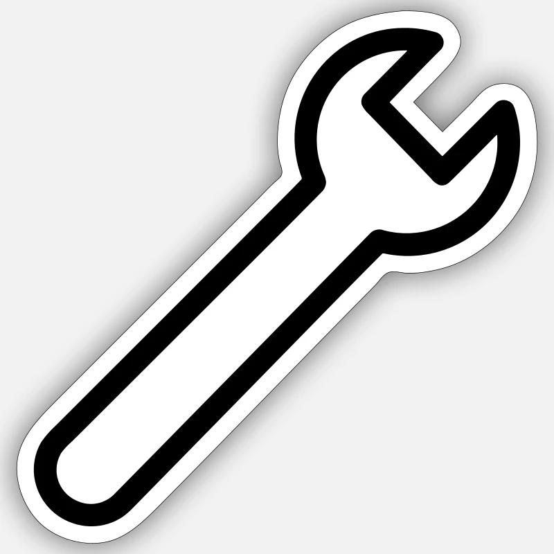 DIY Key - Sticker size S (10 x 10 cm) - white matte