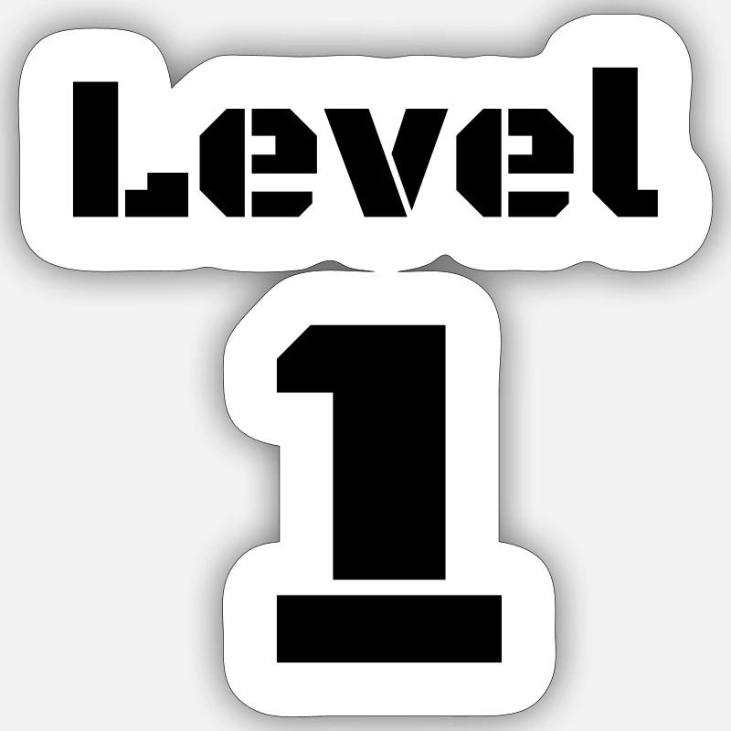Niveau 1 - Sticker taille S (10 x 10 cm) - blanc mat