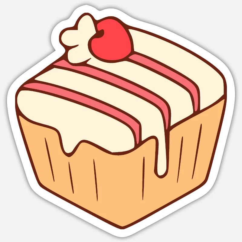 Cupcake baking, bakery, pastry shop - Sticker size S (10 x 10 cm) - white matte