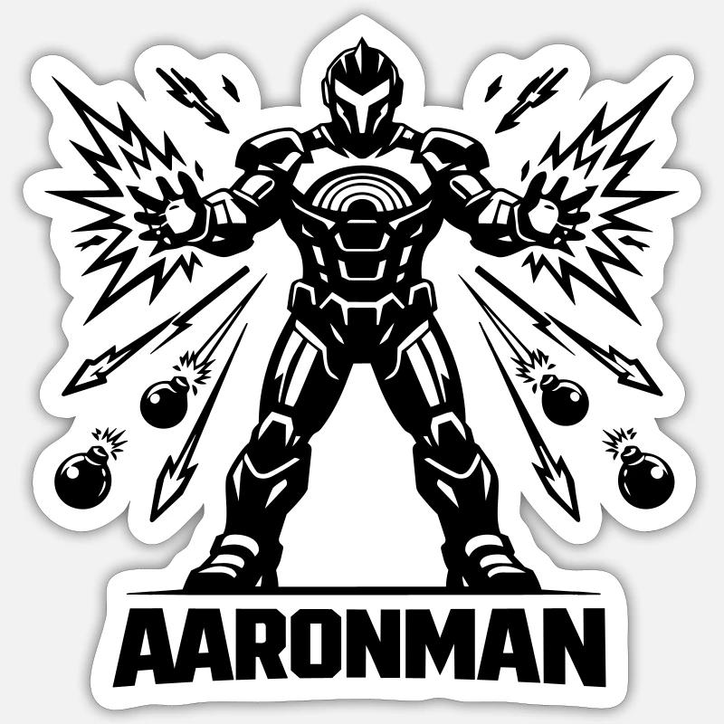 Aronman - Sticker size S (10 x 10 cm) - white matte