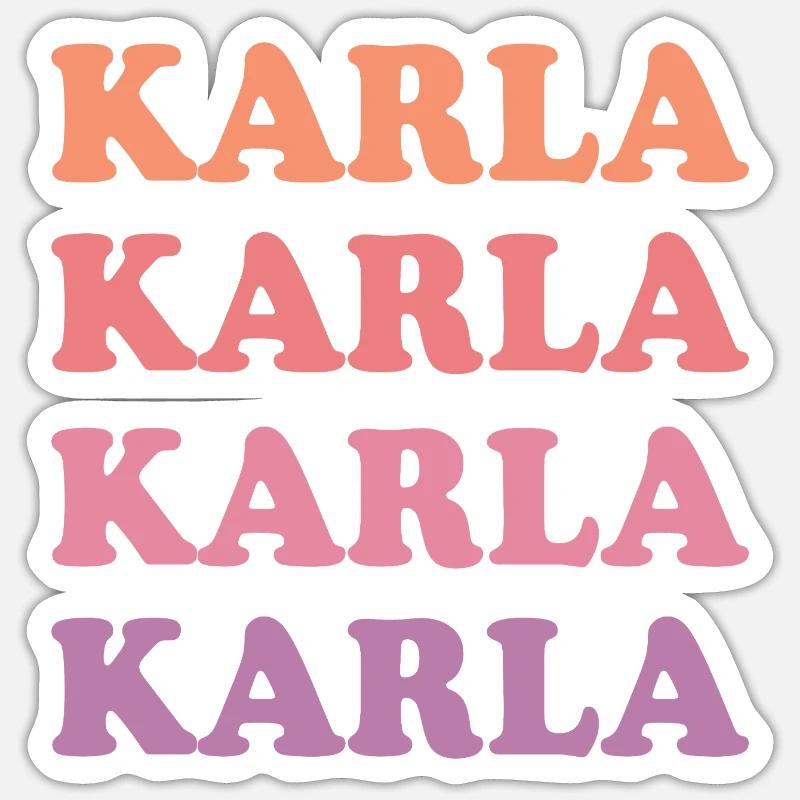 Karla as a given name Sticker size S (10 x 10 cm)