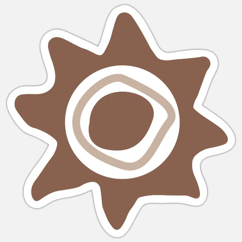 Abstract Sun - Sticker size S (10 x 10 cm) - white matte
