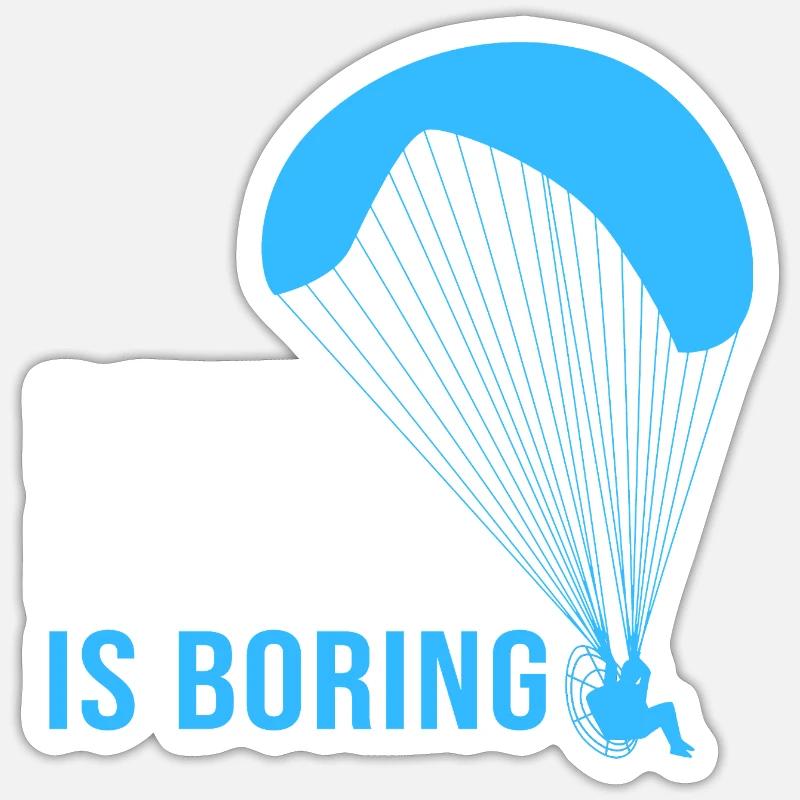 Skydive Paragliding - Sticker size S (10 x 10 cm) - white matte