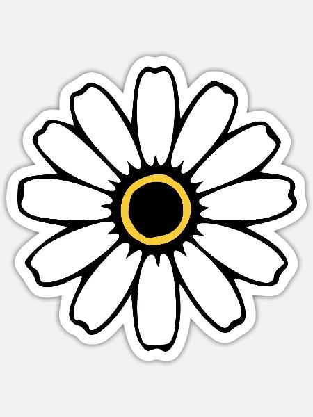 Weiße Blume weiß Blumen Blüte Wildblumen Kräuter - Sticker Größe S (10 x 10 cm) - Mattweiß
