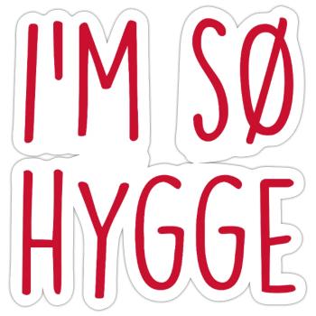 Hygge Denmark Dänemark - Sticker size S (10 x 10 cm) - white matte - Front
