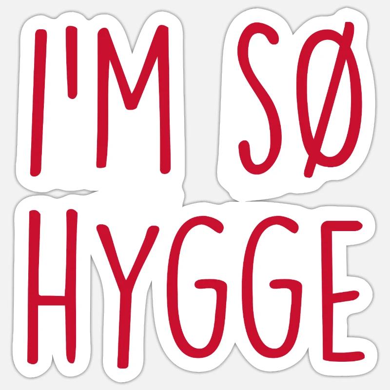 Hygge Denmark Dänemark - Sticker Größe S (10 x 10 cm) - Mattweiß