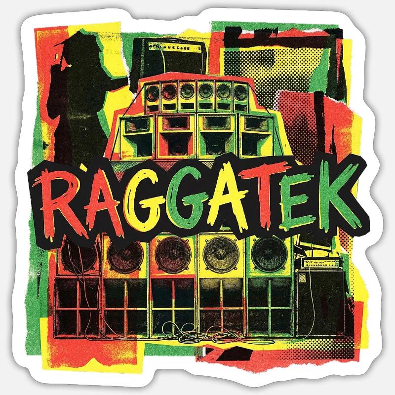 Système de son Raggatek Session - Sticker taille S (10 x 10 cm) - blanc mat