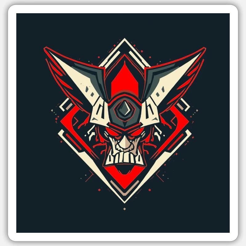 Schädel Warrior Emblem Sticker size S (10 x 10 cm)