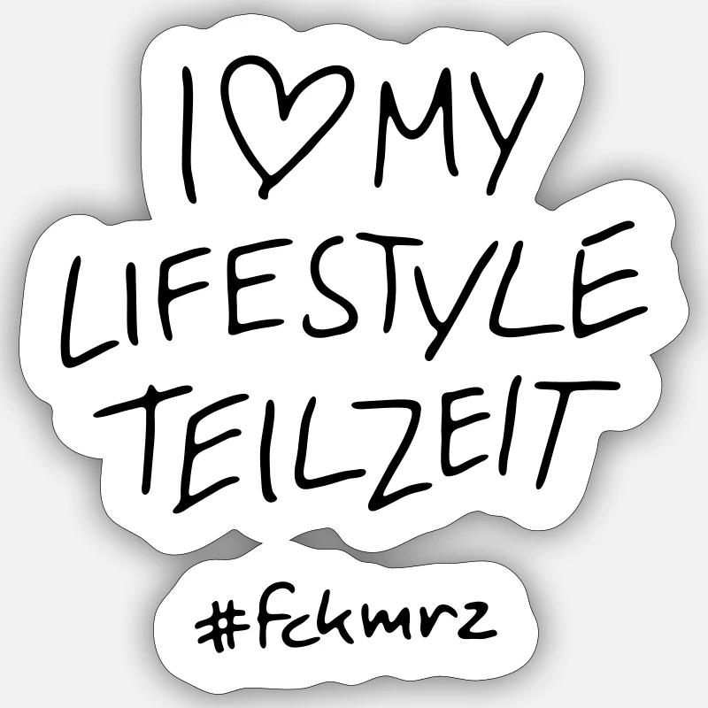 Lifestyle Teizeit - Sticker Größe S (10 x 10 cm) - Mattweiß