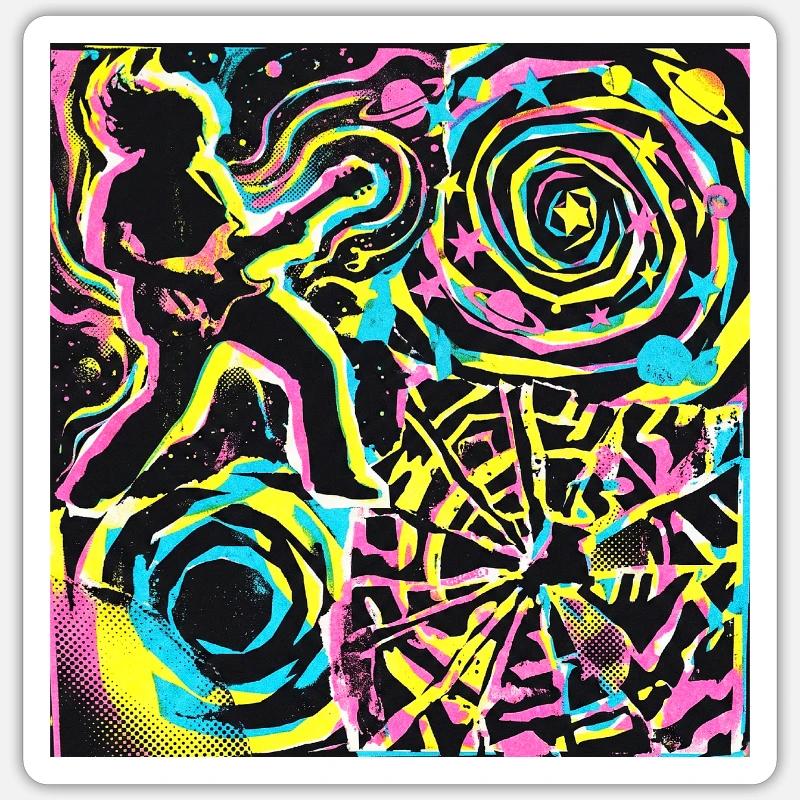 Psychedelic Rock - Sticker size S (10 x 10 cm) - white matte