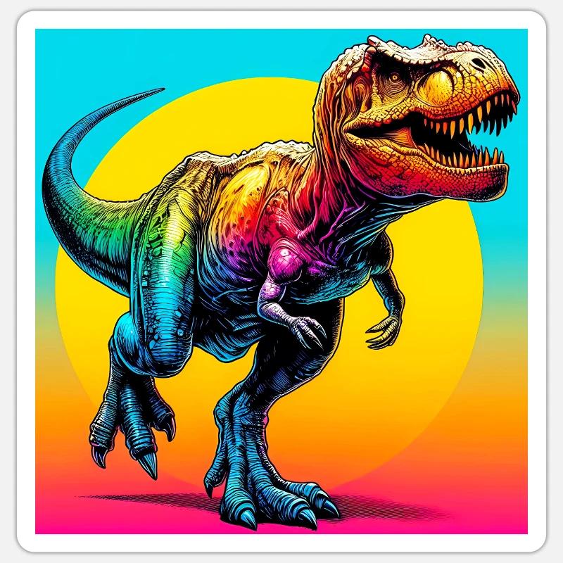 dinosaur - Sticker size S (10 x 10 cm) - white matte