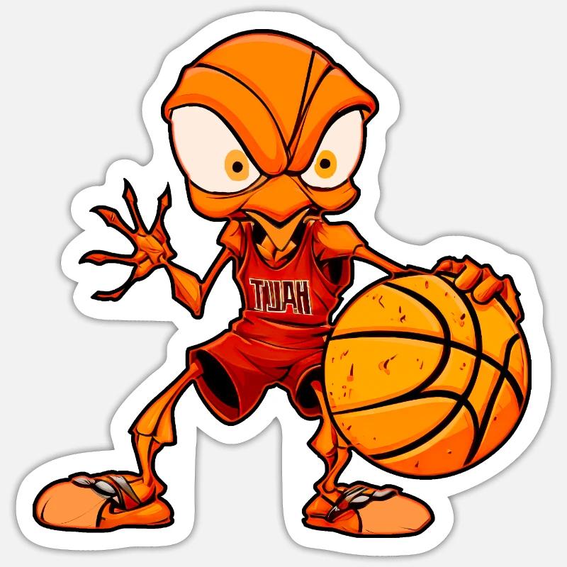 Fourmis de basket-ball - Sticker taille S (10 x 10 cm) - blanc mat
