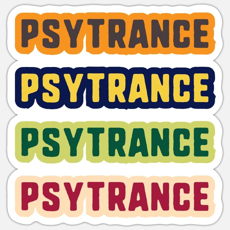 Psytrance-Farbstack - Sticker Größe S (10 x 10 cm) - Mattweiß