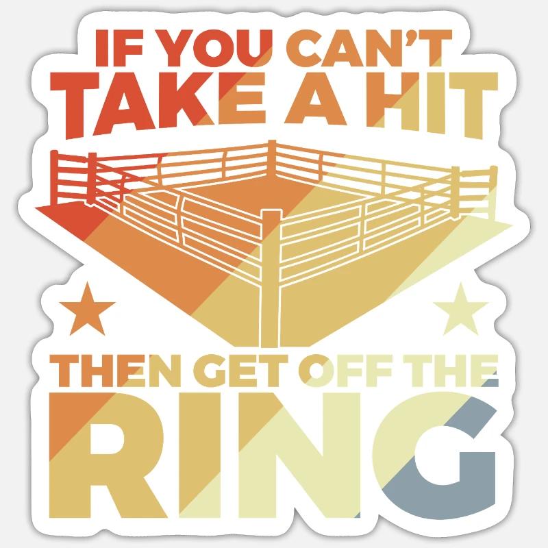Boxer joke - Sticker size S (10 x 10 cm) - white matte