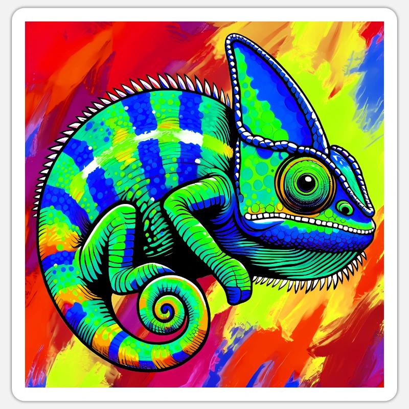 caméléon Sticker taille S (10 x 10 cm)