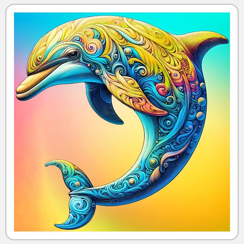 Delfin Sticker Größe S (10 x 10 cm)