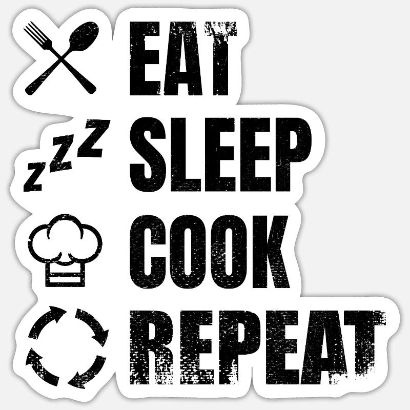 Cooking plan - Sticker size S (10 x 10 cm) - white matte