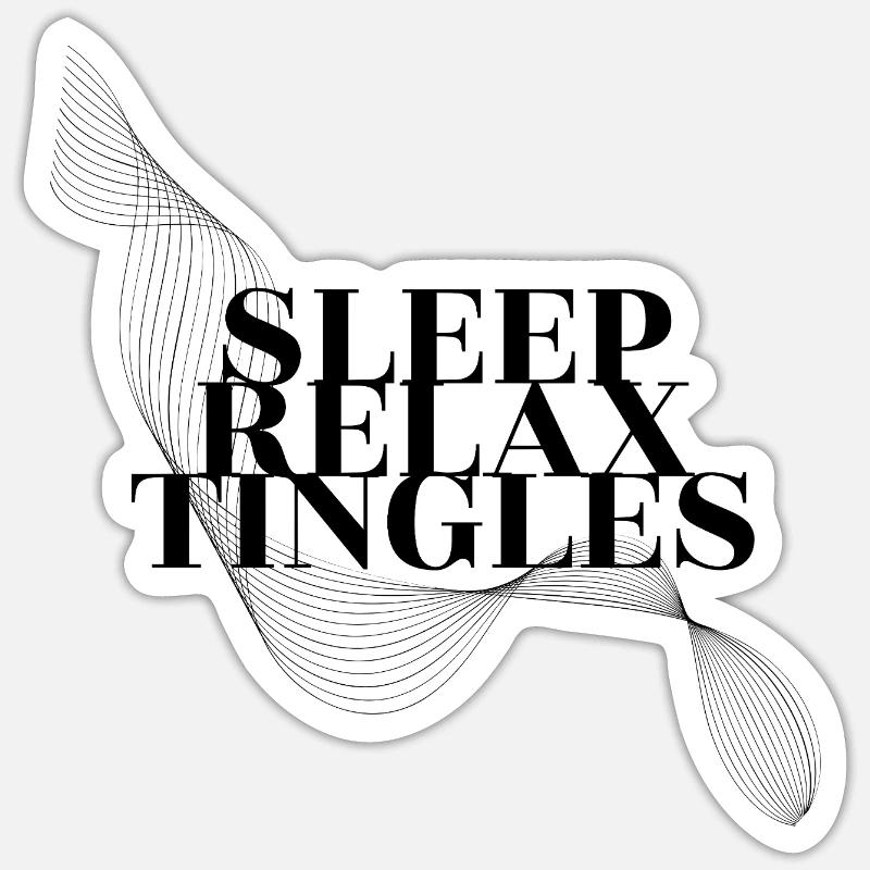 ASMR Flow: Sleep, Relax, Tingles - Sticker Größe S (10 x 10 cm) - Mattweiß