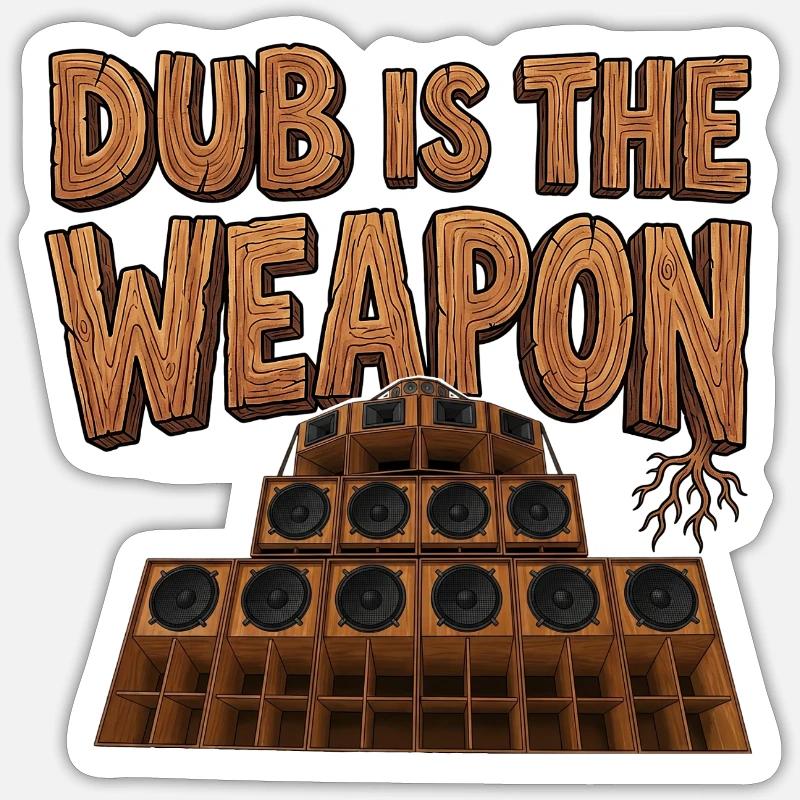 Reggae Weapon - Sticker size S (10 x 10 cm) - white matte