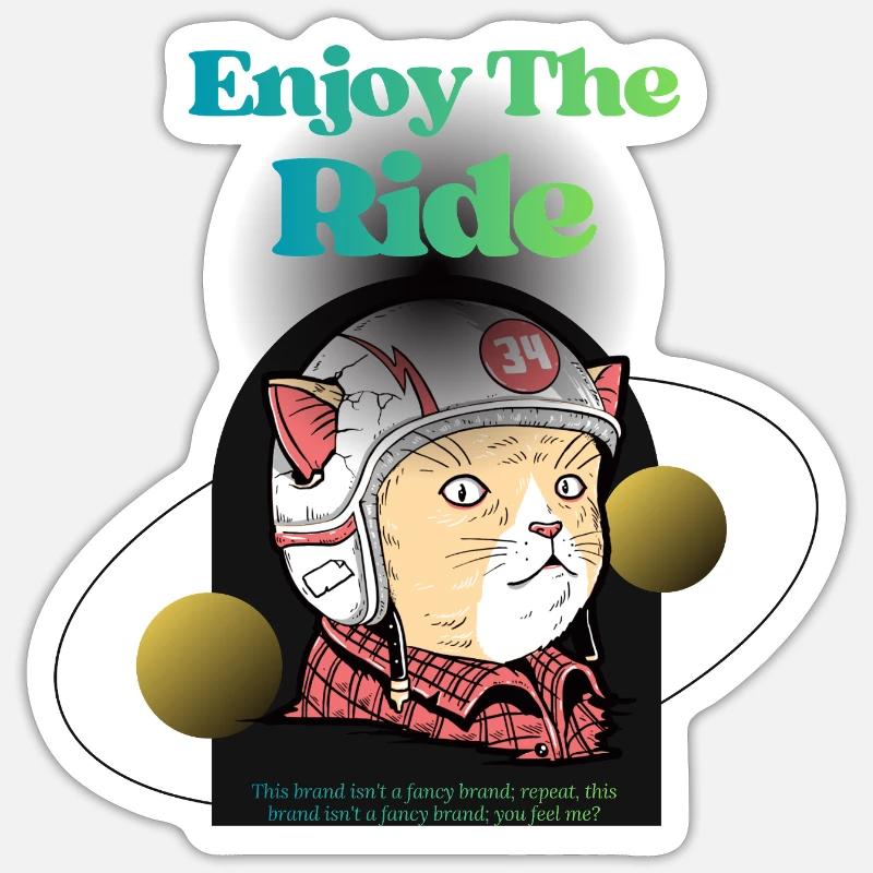 Enjoy the ride: Pilot chat - Sticker size S (10 x 10 cm) - white matte