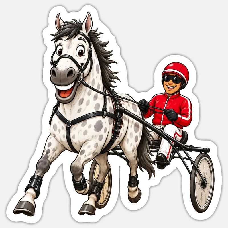 Trotter funny - Sticker size S (10 x 10 cm) - white matte
