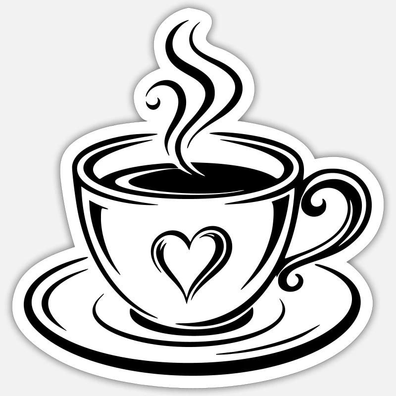 Coffee Mug - Sticker size S (10 x 10 cm) - white matte