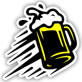 Beer Beer Mug Icon - Sticker size S (10 x 10 cm) - white matte - Front