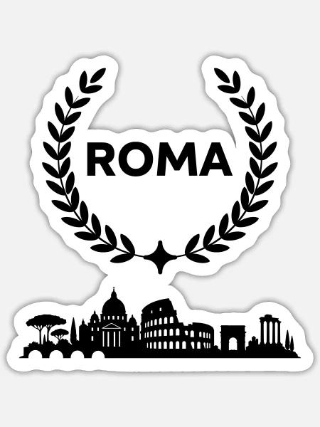Roma - Sticker Größe S (10 x 10 cm) - Mattweiß