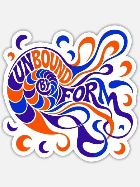 Unbound by form - Sticker Größe S (10 x 10 cm) - Mattweiß