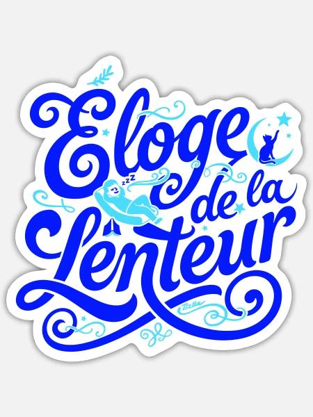 Zum Lob der Langsamkeit - Sticker Größe S (10 x 10 cm) - Mattweiß