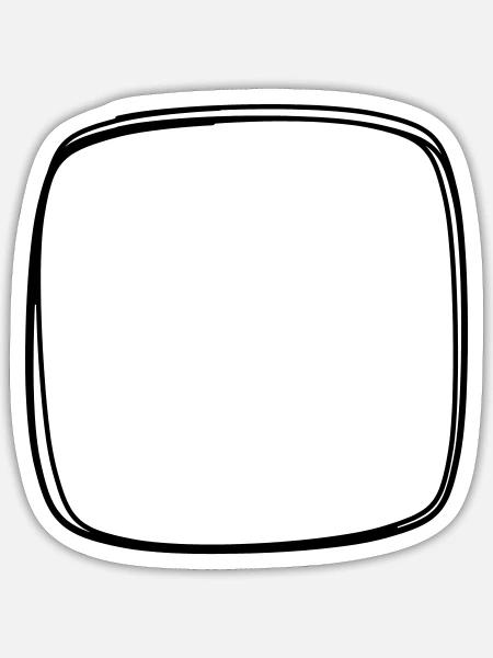 Satzzeichen handgezeichnet - Sticker Größe S (10 x 10 cm) - Mattweiß