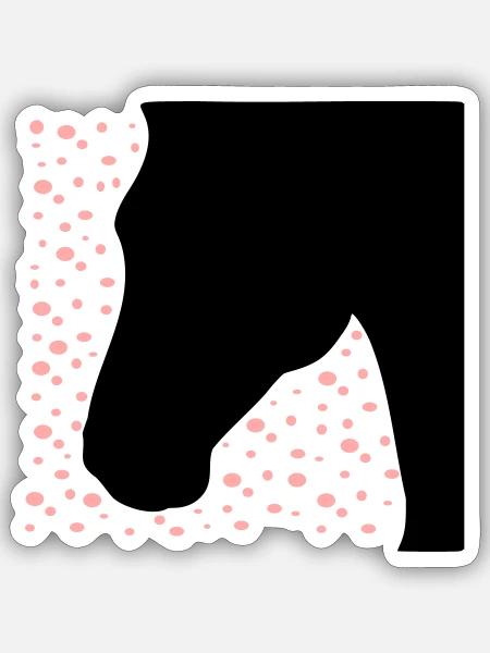 Pferd Punkte - Sticker Größe S (10 x 10 cm) - Mattweiß