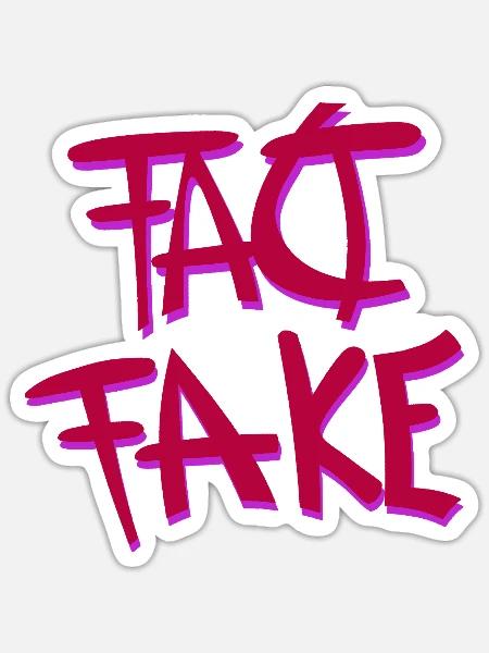 Graffiti Fake Statement Design - Sticker Größe S (10 x 10 cm) - Mattweiß