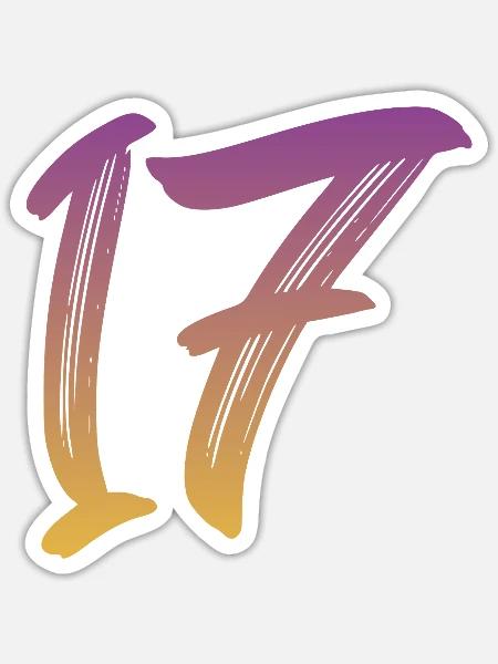 17 - Sticker Größe S (10 x 10 cm) - Mattweiß