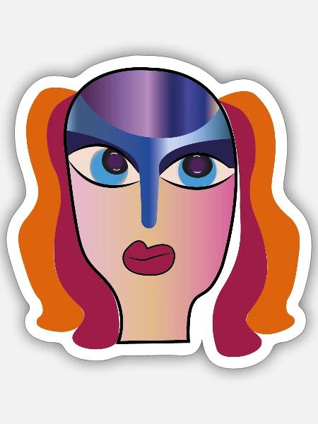 Die Schönheit der Frauen  - Sticker Größe S (10 x 10 cm) - Mattweiß